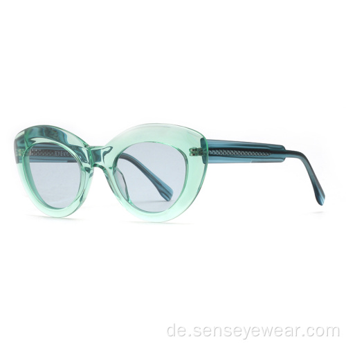 Vintage UV400 Cat Eye Polarisierte Acetat Sonnenbrille 2022